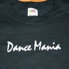Dance Mania - Black T-shirt, white print and size Large