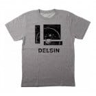 Delsin - Delsin Label Stamp, Heather Grey w/ Black Print - Size L