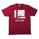 Delsin - Delsin Label Stamp, Dark Red w/ White Print - Size S