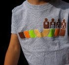 Clone - Retro Multi Color - Heather Grey shirt