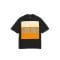 The Trilogy Tapes - BLOCK T-SHIRT BLACK (ORANGE)